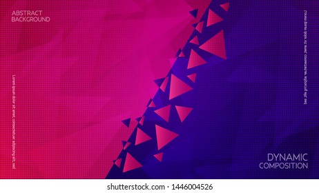 Abstract modern geometric background. cool digital wallpaper design concept with dynamic shape composition. suitable for your website template. vector illustration.