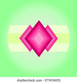 Abstract modern geometric background, Creative concept vector multicolored on green background set. art illustration template design, modern decoration.