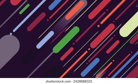 Abstract modern geometric background with diagonal lines. Dynamic shapes composition