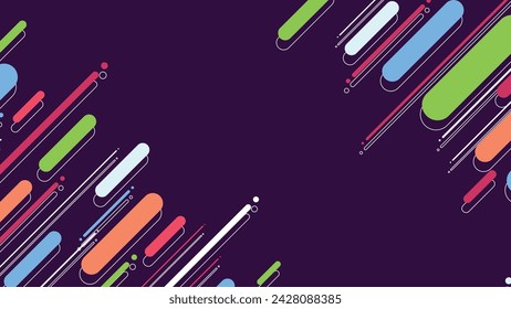 Abstract modern geometric background with diagonal lines. Dynamic shapes composition
