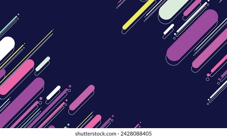 Abstrakter moderner geometrischer Hintergrund mit diagonalen Linien. Dynamische Formenzusammenstellung