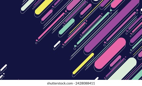Abstrakter moderner geometrischer Hintergrund mit diagonalen Linien. Dynamische Formenzusammenstellung