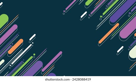 Abstract modern geometric background with diagonal lines. Dynamic shapes composition