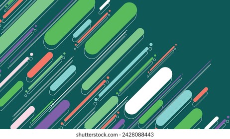 Abstract modern geometric background with diagonal lines. Dynamic shapes composition