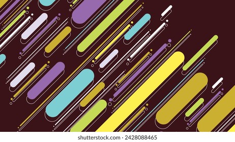 Abstract modern geometric background with diagonal lines. Dynamic shapes composition