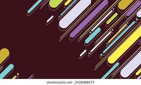 Abstract modern geometric background with diagonal lines. Dynamic shapes composition