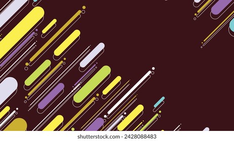Abstract modern geometric background with diagonal lines. Dynamic shapes composition