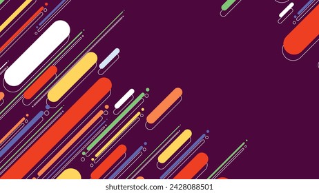 Abstract modern geometric background with diagonal lines. Dynamic shapes composition