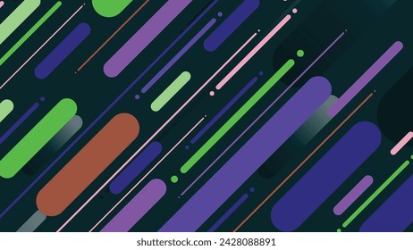 Abstract modern geometric background with diagonal lines. Dynamic shapes composition