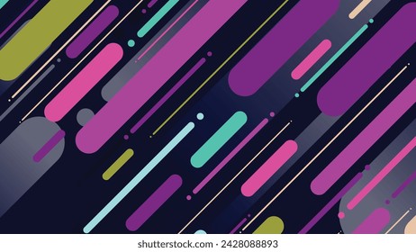 Abstract modern geometric background with diagonal lines. Dynamic shapes composition