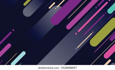 Abstract modern geometric background with diagonal lines. Dynamic shapes composition