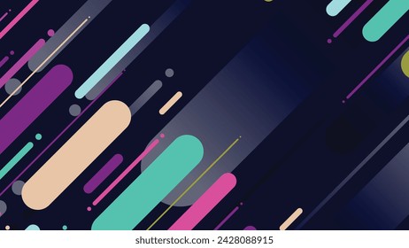 Abstract modern geometric background with diagonal lines. Dynamic shapes composition