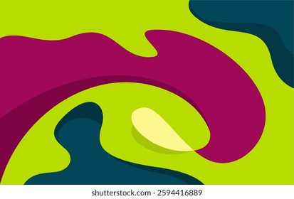 Abstract modern geometric background elements. Dynamic fluid shapes compositions design