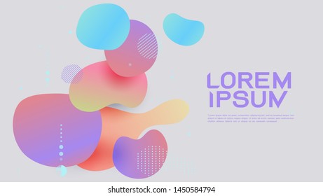 Abstract modern geometric background. Fluid shapes composition, banner for replace text. Vector illustration 