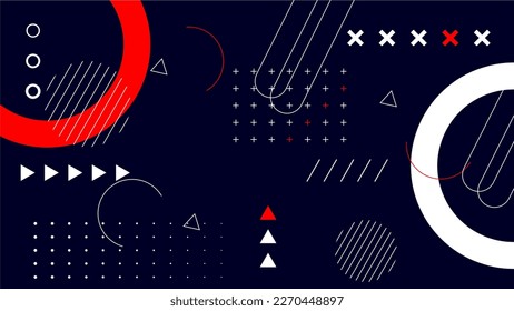 fondo geométrico abstracto moderno con estilo memphis