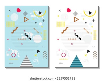 Abstract modern geometric background. Minimal geometric shapes Colorful modernism. Applicable for Banners, Placards, Posters, Flyers.