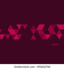 Abstract modern geometric background. Simple shapes for design projects. Vector illustration. Red triangles.