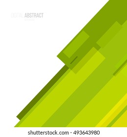 Abstract modern geometric background. Simple shapes for design projects. Vector illustration. Green lines.