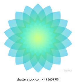 Abstract modern geometric background. Simple shapes for design projects. Vector illustration. Geometric flower.