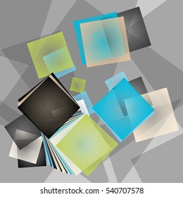 Abstract modern geometric background with squares.