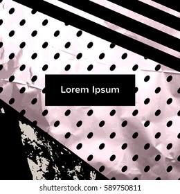 Abstract modern geometric background. Trendy elegant border. Fashion design. Vector illustration.