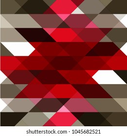 abstract modern geometric background from triangles of gray, red and pink in mosaic style, vector illustration