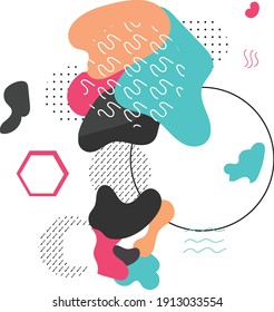 Abstract modern geometric background vector