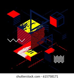 Abstract Modern Geometric Background. Vector Illustration