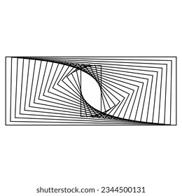 Abstract modern geometric banner with simple shapes in black and white colors