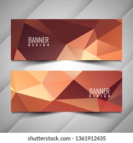Abstract modern geometric banners set