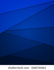 Abstract modern geometric blue background. Vector illustration
