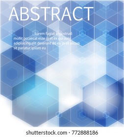 Abstract modern geometric blue background.