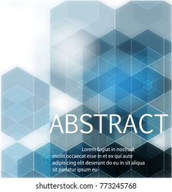 Abstract modern geometric blue background.