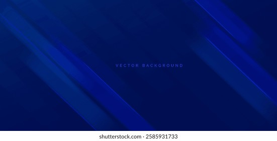 Abstract modern geometric blue diagonal lines background. Template brochure, cover, display layout. Vector illustration