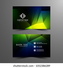 Abstract modern geometric business card template design