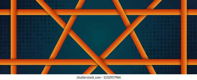 abstract modern geometric dark blue background, vector illustration