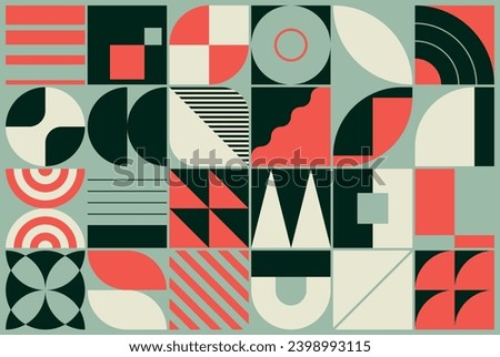 Abstract modern geometric design for background, poster, cover, banner, print or web
