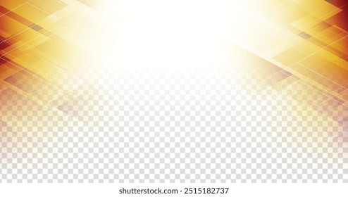 Abstract modern geometric design on transparent background