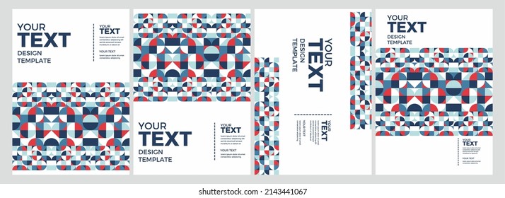 abstract modern geometric design poster bundle