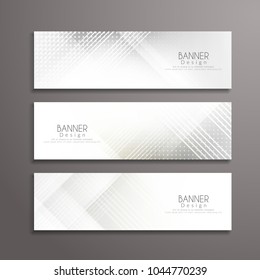 Abstract modern geometric elegant banners design template