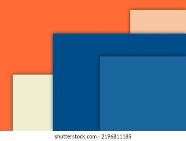 Abstract Modern Geometric Energy Technology Background. Graphic Orange Yellow and Blue Layers Futuristic Background