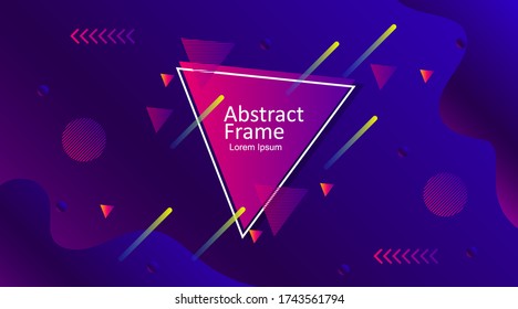 abstrakter, moderner geometrischer Rahmen mit Farbverlauf für Werbung und Webseite