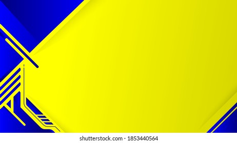 Resumen del fondo gráfico geométrico moderno. Diseño de patrones de fondo abstracto de color amarillo y azul brillante para la ilustración de vectores de afiches y pancartas.