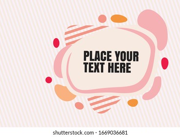 Abstract modern geometric graphic element with flowing liquid shapes. Can be use as template for flyer or presentation. Vector illustration.