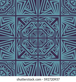 abstract modern geometric grid line purple and green pattern