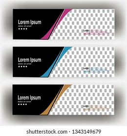 abstract modern geometric header banner template illustration vector
