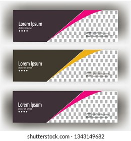 abstract modern geometric header banner template illustration vector