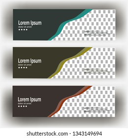 abstract modern geometric header banner template illustration vector