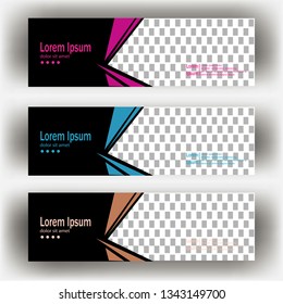 abstract modern geometric header banner template illustration vector