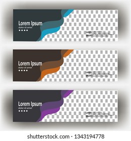 abstract modern geometric header banner template illustration vector
